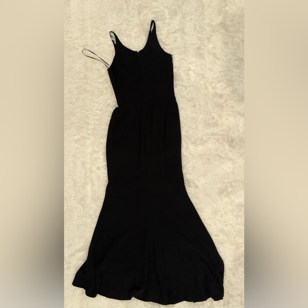 NWOT Dress the Population Black Iris Dress slit gown sz XL - Picture 3 of 7
